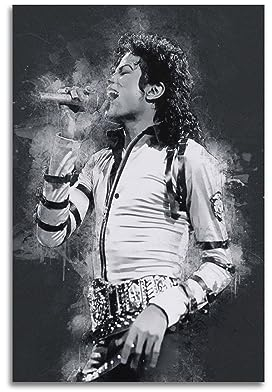 VZRSQZK Sänger-Poster Michael Jackson, dekoratives Gemälde, Leinwand-Wandposter und Kunstdruck, modernes Familienschlafzimmer-Dekor-Poster, 20 x 30 cm