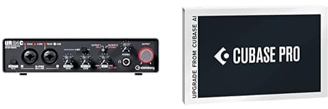 Steinberg UR24C 2 x 4 USB 3.0 Audio-Interface + Cubase Pro 13 Upgrade von Cubase AI 12/13 (MIDI Remote Integration, professionelle 32-Bit/192 kHz Qualität, latenzfreies Monitoring mit DSP-Effekten)