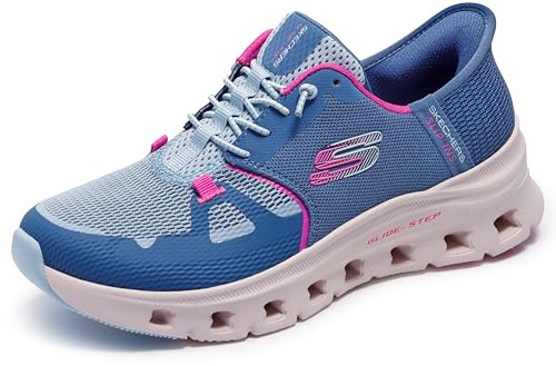 Skechers Glide-Step Pro-Cool Drift Slipper Schwarz | Sneaker, Taupe/Multi, Beige, Elastische Schnürsenkel, zusätzliche Schuhbänder, Damen, Schuhe