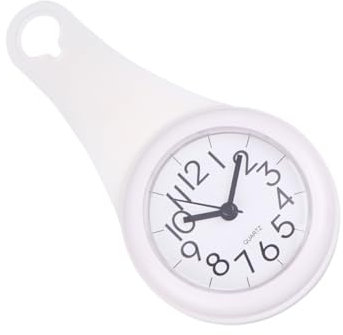 MAGICLULU wasserdichte Digitale Zeitschaltuhr Für Badezimmer Einfache Montage Mit Saugnäpfen Schlichtes Weißes Design Für Heimdekoration