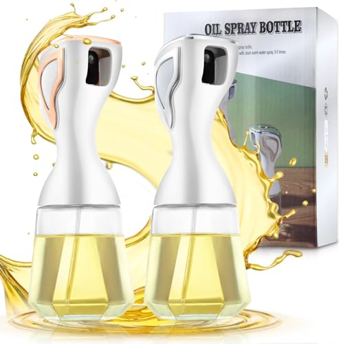 Unokit 2 Pack 150 ml Pulverizador de aceite para cocinar, la botella de spray de aceite avanzada para freidora, ensalada, barbacoa, hornear