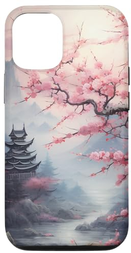 Hülle für iPhone 12/12 Pro Japan Landschaft Kirschblüten