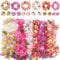 48 Stück Hawaiianische Blumenketten, Hawaii Ketten Bunte Hawaiianische Luau Blumen Lei für Kleid, Party Favours, Strand und Thematischer Geburtstag 12set