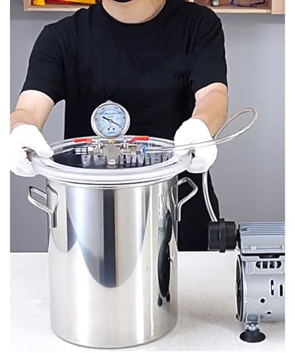 6/ 12/ 20/ 21/ 35/ 51/ 72/ 75/ 100L Stainless Steel Vacuum Degassing Chamber, for Resin Casting/ Degassing Silicones/Epoxies/Wood Stabilization, Liquid Defoaming Machine for Laboratory ( Size : 75L/20
