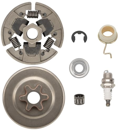 Pignon Embrayage pour S tihl 017 018 MS170 MS180 021 023 025 MS210 MS230 MS250 tambour d'embrayage 3/8 pignon + embrayage + roulement + roue à vis sans fin E-clip + bougie d'allumage + rondel