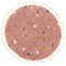 RugVista Confetti Teppich, Kinderzimmerteppich, ∅ 150 cm, Rund, Kinderteppich für Kinder, Polypropylene, Spielteppich Babys Junge Mädchen, Keine schädlichen Stoffe, Rosa