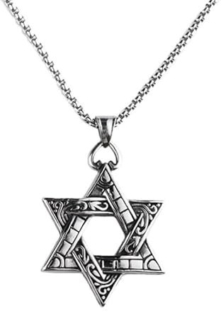 DACKLOONG Davidstern-Halskette aus Sterlingsilber – jüdischer Stern-Anhänger, Magen-David-Schmuck für Männer, Frauen, Teenager und Mädchen, elegantes Geschenk