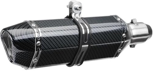 PQCORBE Universelles Motorrad-Auspuffrohr Mit 38-51mm Durchmesser Und Schalldämpfer 300-mm-Auspuffanlagen Aus Kohlefaser Motorrad Auspuffrohr
