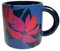 Starbucks Tazza da caffè con manico a forma di C in ceramica blu Poinsettia 2021, 350 ml