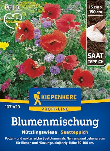 Kiepenkerl Profi-Line Blumensamen-Mischung Nützlingswiese 1071420 – Bunte, sowie Pollen- und Nektarreiche Blumenmischung - Wildblumensamen, Blumenwiese