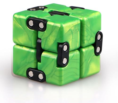 Infinity Cube Spielzeug Würfel Finger Spielzeug Stress und Angst Linderung, Killing Time Puzzle Cube (Grün)