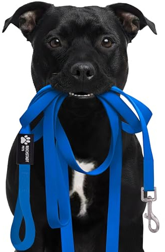 Reichstadt Pets Robuste PVC texturierte Hundeleine für Hunde – wasserabweisend, rutschfeste Oberfläche | 360° Edelstahl-Karabiner, pflegeleicht & wetterfest 25RSP085 Blue 10m