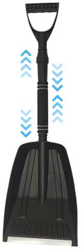 Lpoppcx Robust Konzipierte Schneeschaufel,Teleskop Winter-Gerät Für Schneeräumung,Metall Schaufel - Für Die Nutzung Bei Camping Am Im Freien Im Hinterhof Garten Auf Dem Rasen Auf Parkplätzen Und