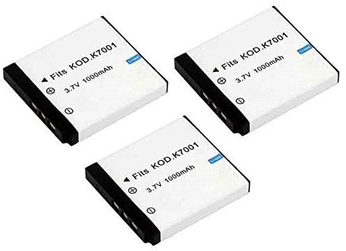 High Capacity - 3 x Rechargeable Battery for Kodak EasyShare M320, M340, M341, M753, M763, M853, M863, M893 IS, M1063, M1073 IS, MD41, MD853, MD863, MD1063, MX1063, V550, V570, V610 and V705 Digital Camera