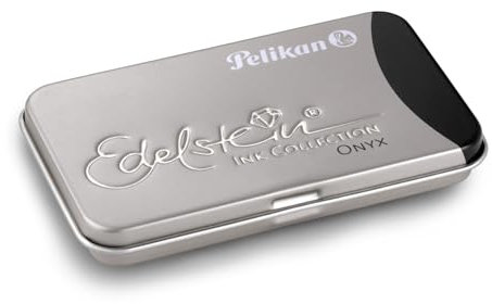 Pelikan 339648 Gemstone GTP/6 Fountain Pen Ink in Metal Case Garnet Ink Cartridge Black