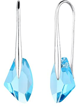 Elli Ohrringe Damen Aquamarin mit Kristalle in 925 Sterling Silber