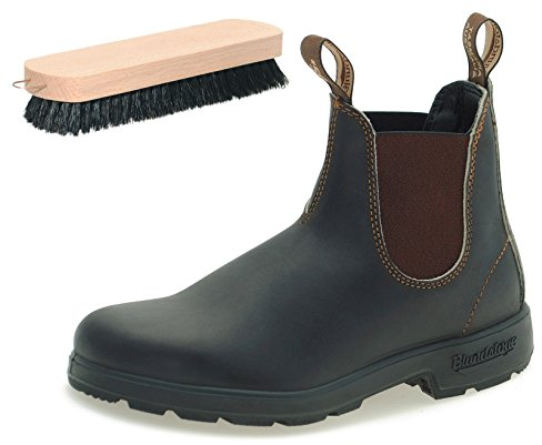 Blundstone Style 500 Boots with Shoe Polishing Brush (Brown, UK Footwear Size System, Adult, Men, Numeric, Medium, 8)
