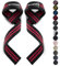 Fitgriff® Zughilfen (gepolstert) für Krafttraining, Bodybuilding, Fitness - Kreuzheben Gurte - Lifting Straps - für Frauen und Männer (Black/Red)