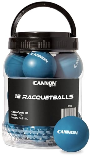 Cannon Sports 12 Pack Teal Racquetballs - Standard Racquetball Size, High Visibility Teal, Durable Rubber Construction - Perfect for Practice, Training, Recreational, and Competitive Games