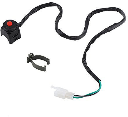 Interruptor Manillar Moto, Interruptor Arranque 12v Manillar Impermeable para Bocina/Faros pulsador arranque moto