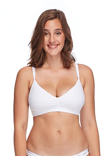 Body Glove Women's Drew Bikini Top Swimsuit with Adjustable Tie Back, Snow, E