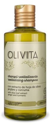 Olivita Revitalising Shampoo mit Olivenextrakt, Kokosnuss, Aloe Vera, Ingwer und Kurkuma aus biologischem Anbau, Bio Kosmetik, Naturkosmetik