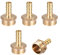sourcing map Raccord cannelé en laiton, connecteur, adaptateur de tuyau mâle 8 mm x G1/2, 5 pièces
