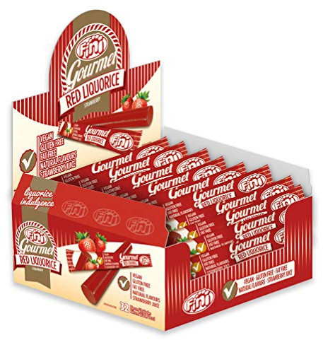 Fini Gourmet Red Liquorice Regaliz Lot de 32 fraises