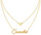 MissChic Namenskette, Silber Personalisierte Kette,18K Rosegold/Gold Vergoldet Kette mit Name, Geschenk für Freuen, Herren, Freundin, Mutter, Schwester