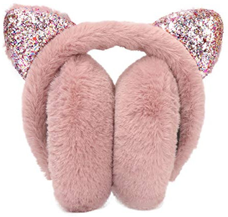 Oreillette Hiver Ski Femme Thermique Cache Oreille avec Oreille de Chat Casque Peluche Mignon Cache-oreilles Chaud d'hiver Coupe-vent Protège-Oreilles Fausse Fourrure Fille Bandeau Earwarmers Earmuffs