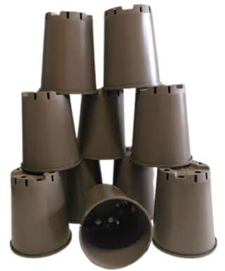 Recycled & Recyclable Plastic 2 Litre Rose Plant Pots/Flowerpots (x20)