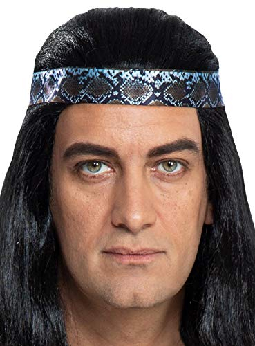 Generique - Winnetou-Haarband für Herren Kopfband für Indianer blau-braun - Multicolore