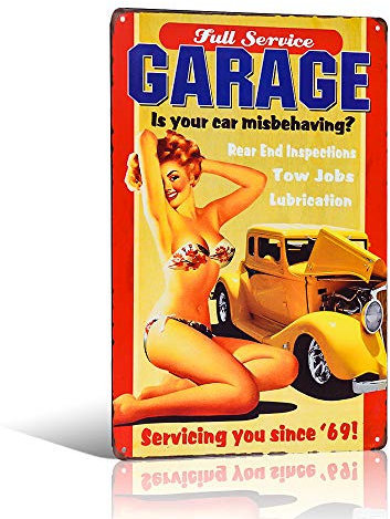 不适用 Full Service Garage – Panneau vintage (30,5 x 20,3 cm, décoration murale de la maison)