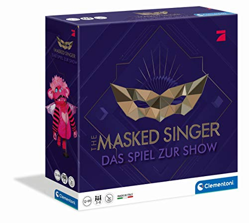 Clementoni 59203 The Masked Singer, The Pro7 Show Game, Juego Familiar para 3-10 Jugadores, Divertido Juego de Fiesta, Juego de Cartas para Programa de televisión, a Partir de 12 años