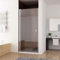 MIQU Nischentür Duschabtrennung Schwingtür 180 Duschwand Dusche 6mm Nano Glas 80 x 197 cm ZA