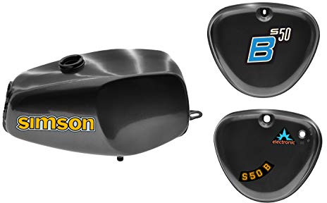 Ost2rad Büffeltank Set für Simson S50/S51, Anthrazit Metallic, Innen Versiegelt