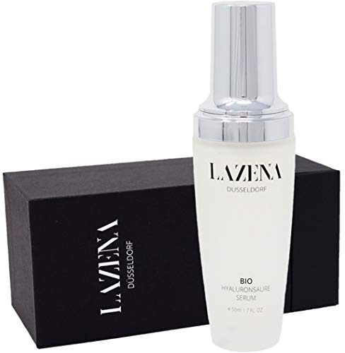 Hyaluronsäure Serum hochdosiert - Bio & Vegan - microneedling geeignet - 50ml natürliches Hyaluron Gel - für Gesicht, Augen, Hals und Dekolleté - Naturkosmetik von Lazena