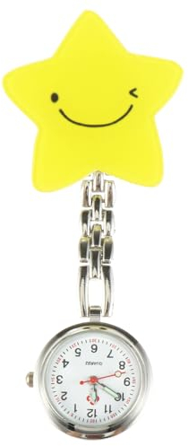 Hemobllo Uhr - Leuchtende Zeiger Uhren mit Clip Quarzuhr -Ansteckuhr Taschenuhren für Damen Krankenschwestern