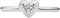 Michael Kors MKC1461AN040508 Damen Ring Herz 925 Silber weiß 17,8 mm Größe 56