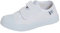 Kids Canvas Shoes Boys Trainers Girls Pumps Unisex Easy Fasten Plimsolls Casual Shoes White 11 UK Child