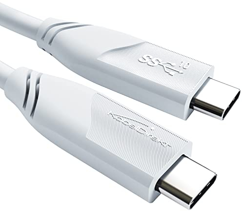 All-purpose 4K USB-C Cable, USB 3.2 Gen 2 – 2m (transfers data and 4K video at 10Gbps, 100W of charging power thanks to PD3, universal data/charging/monitor cable, white) by CableDirect