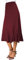 Donne Elegante Elastico Alta Vita Camoscio Midi Gonna Casual A-Linea Svasato Swing Gonna(XL, Vino Rosso)