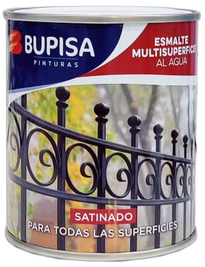 BUPISA - ESMALTE MULTISUPERFICIES AL AGUA SATINADO COLORES 375 ML - Gris Claro