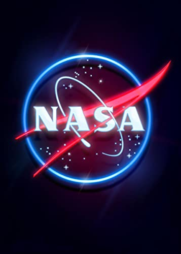 Displate Offiziell NASA MetallPoster Magnetische Befestigung Inklusive Lizenziert Bilder Hochwertiges Poster - Insignia - NASA Neon Poster 45 cm x 32 cm