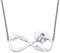 MeMeDIY Plata de Ley Infinito 2 Nombres Collar Personalizado Foto Placa Colgante para Mujer Mamá Niña Esposa Graduación Regalos para Hija Hermana Novia
