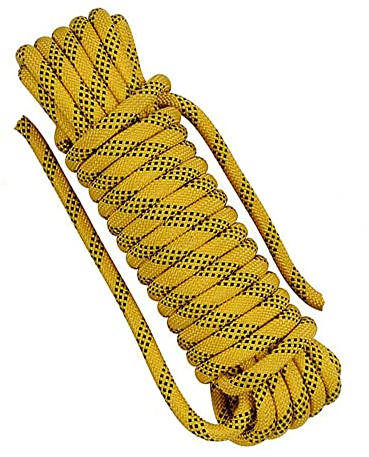 NorthPada 10 mm x 30 Meter Statisches Nylon Seil Outdoor Kletterseil für Knüpfübungen, Baumpfleger Baumarbeits, Marine, Anker, Boot, Abseil, Notfall, Schaukel, Gelb