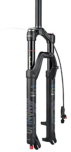 NANLIO Mate Fahrrad-Federgabel – 26/27,5/29 Zoll Öl- und Luftgabel – Rückprallverstellung – Mountainbike-Gabel mit 120 mm Federweg (MATE-29Straight-remote)