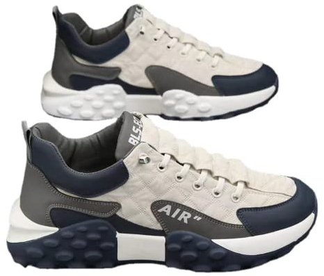 ZPLMIDE Herren-Freizeitschuhe mit Luftpolster, orthopädische Slip-On-Schuhe für Herren, atmungsaktive Laufschuhe, Sport-Tennis-Basketball-Schuhe (Beige,40.)