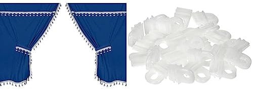 LampaLampa 96004 Premiere Smart Cabin, Set Tende Microfibra per Camion - Blu & 98548 Set 25 Ganci, OtherLampa