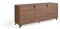 MOMMA HOME Aparador, Buffet, Salón Comedor 3 Puertas y baldas Interiores, Modelo Over Acabado en Nogal. Patas metálicas Negras. 180cm (Ancho) 45cm (Largo) 75cm (Alto)